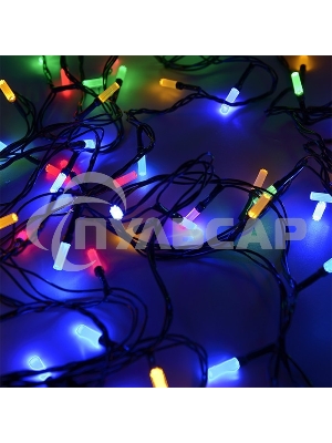 Гирлянда светод. Funray Лучики, SE-BEAM-110M, 10М, 100LED, мульти (4цв.),темно-зел.шн.0,7м,контр.