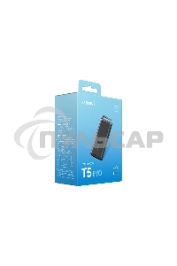 Внешний SSD Samsung T5 EVO, 2TB, USB 3.2 Gen 1 Type-C, R/W 460/460, черный