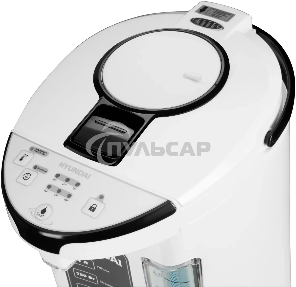 Термопот Hyundai HYTP-4840 4л, 750Вт, белый/черный