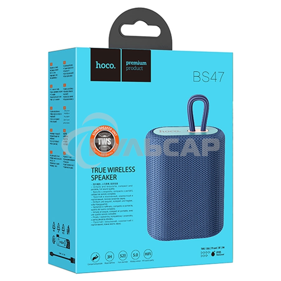 Портативная колонка HOCO BS47, синий, ткань