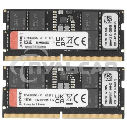 Оперативная память Kingston Fury Impact, DDR5, 32Gb (2x16 Gb), 4800 MHz, CL38, SO-DIMM