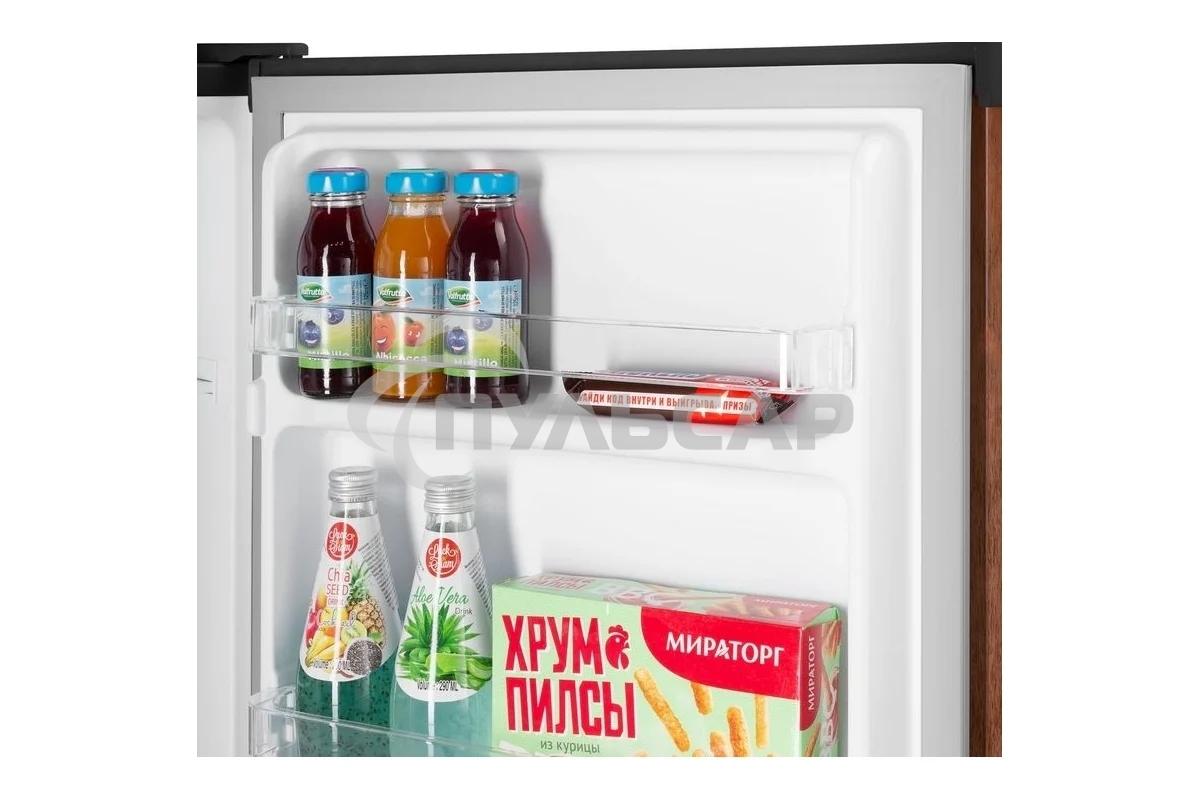 Холодильник Maunfeld MFF83WD дерево/черный мат. однокамерный 85л