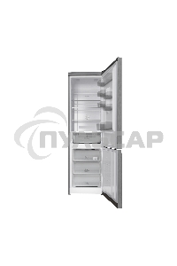 Холодильник Hotpoint HT 6200 MX нержавеющая сталь двухкамерный 240/83л морозилка снизу, No Frost