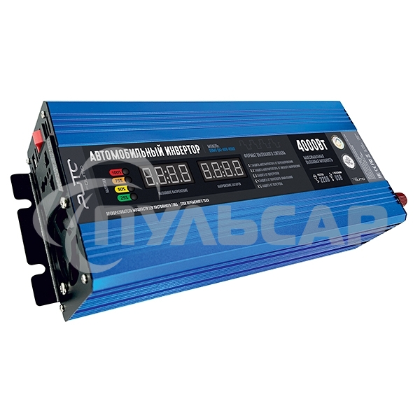 Автомобильный инвертор (преобразователь) 12В в 220В, Модель QUMO QAI-906-4000 (AVCN-Q4000)