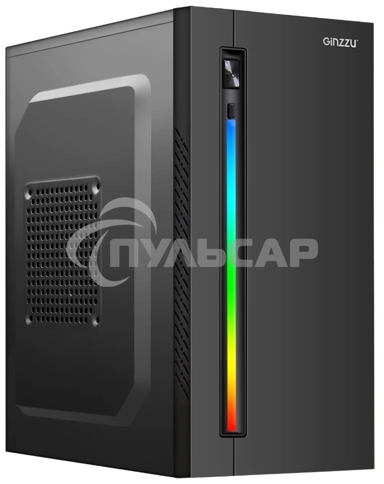Компьютерный корпус Ginzzu D350 2*USB 2.0,AU RGb w/o PSU