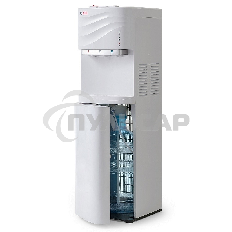 Кулер для воды AEL LC-AEL-840а, напольный, НАГРЕВ/ОХЛАЖДЕНИЕ КОМПРЕССОРНОЕ, 3 крана, белый, 00226
