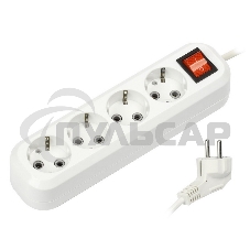 Удлинитель Smartbuy (SBE-16-4-03-ZS) 4 гнз х 3,0 м (16А/3.5кВт, ПВС 3х1.0)