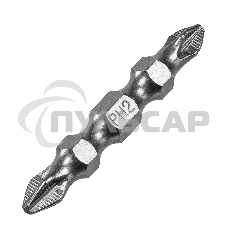 Набор бит Denzel двухстор., PH2-PZ2х45 мм, сталь S2, 10 шт.