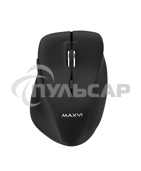 Мышь беспроводная Maxvi MWS-02 черный, 6 кнопок, 1600 dpi