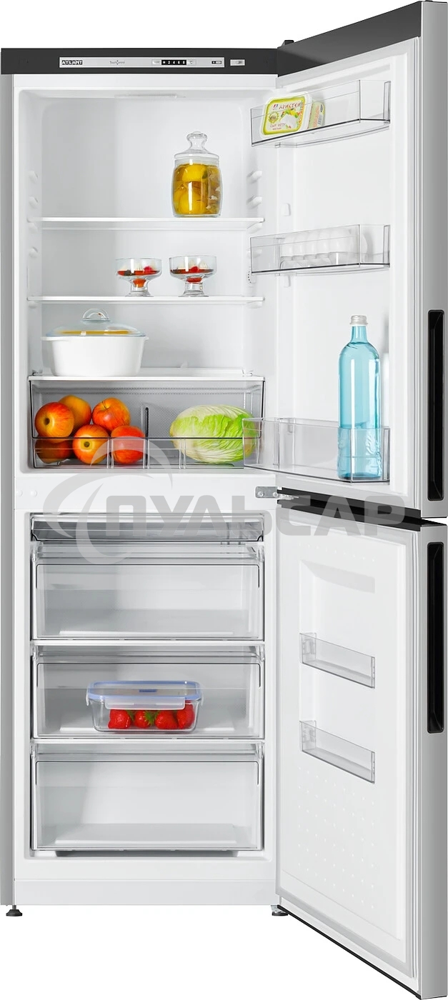 Холодильник Atlant 4612-181 серебристый двухкамерный 182/119л морозилка снизу