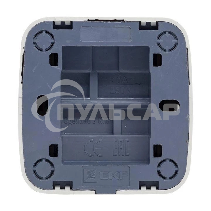 Выключатель 1-клавишный EKF Basic Минск ОП 10А с индикатором белый