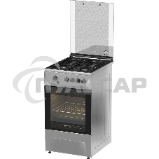 Плита газовая Darina 1D1 GM 241 014 Х нержавеющая сталь/черный, конфорок 4 шт, духовка 50 л, 50 см x 85 см x 60 см