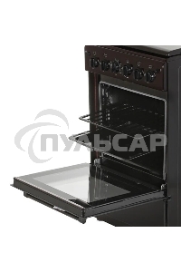 Плита газовая Cezaris ПГ 2150-11 коричневый, конфорок 4 шт, духовка 43 л, 51 см x 85 см x 55 см