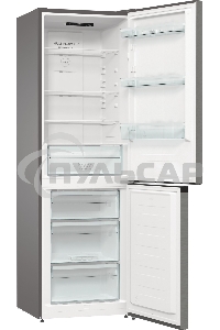 Холодильник Gorenje NRKE62XL серебристый металлик двухкамерный 203/99л морозилка снизу, No Frost