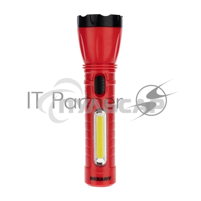 Фонарь рабочий/поисковый Rexant 75-711, головной + боковой свет 1,5 Вт + 5Вт СОВ боковой, встроенный аккумулятор, зарядка напрямую от сети (евророзетка) 220 В