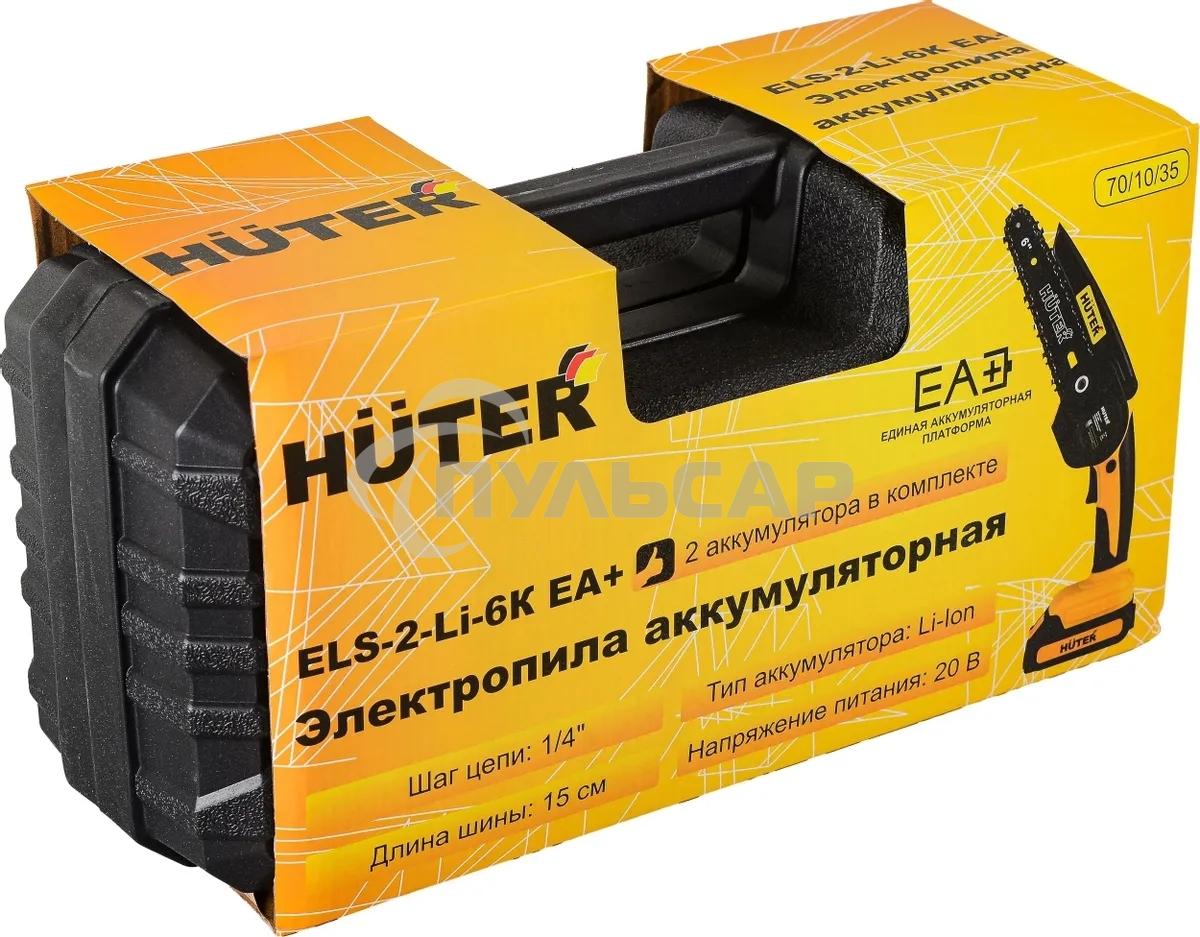 Цепная пила Huter ELS ELS-2-Li-6K аккум. дл.шины:6