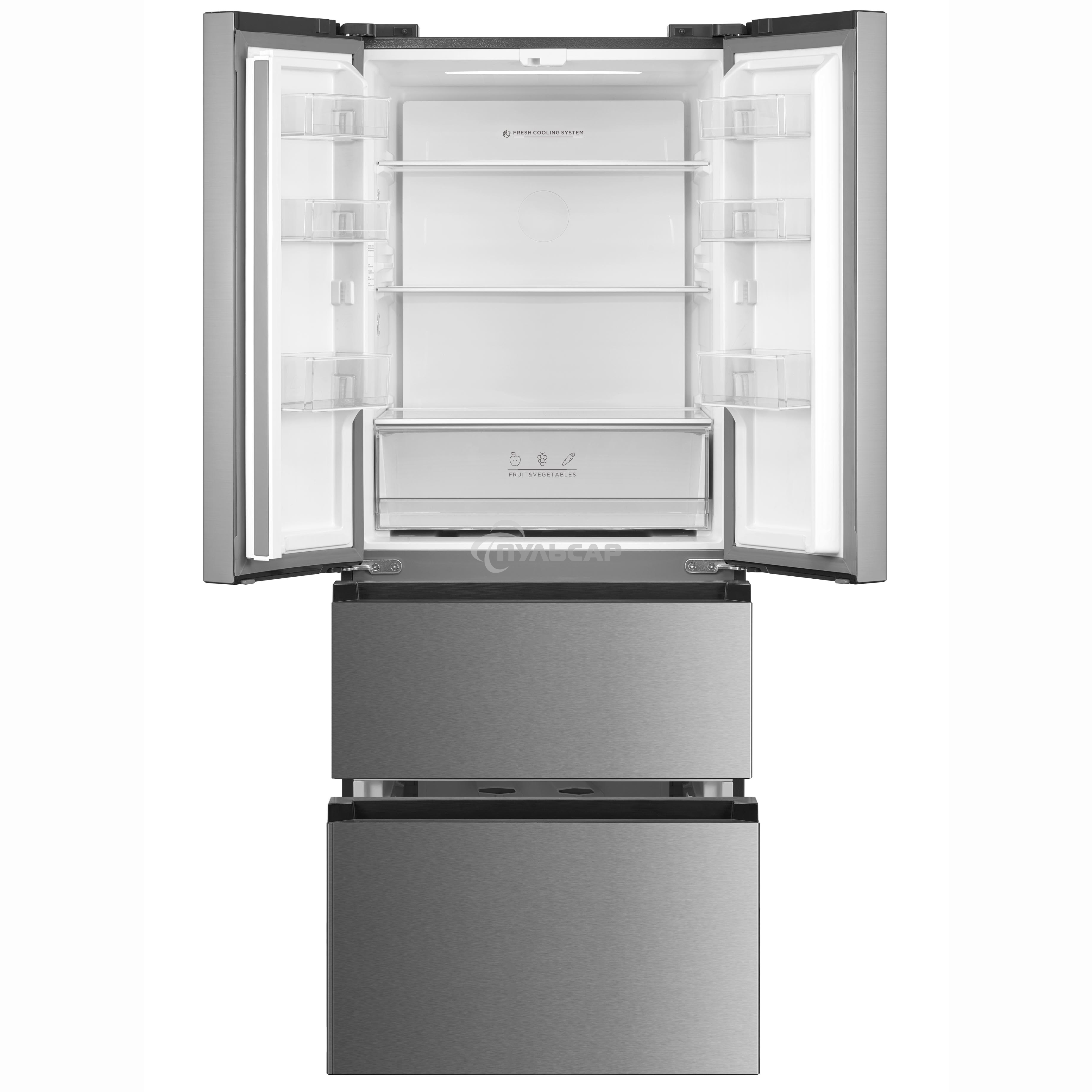 Холодильник Бирюса FD 431 I нержавеющая сталь трехкамерный 244/147 л морозилка снизу