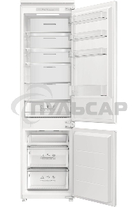 Встраиваемый холодильник Hyundai HBR 1941 2-хкамерн. белый инвертер