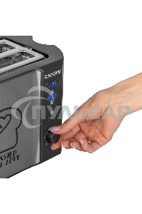 Тостер электрический ENDEVER Skyline ST-127, мощность 800 Вт, стальной/черный, 6 реж. поджаривания, 2 отсека для тостов, 4 шт/уп