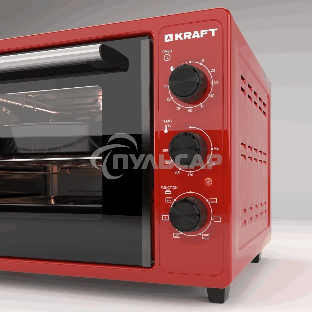 Мини-печь KRAFT KN-MO 3904 FRKR красный