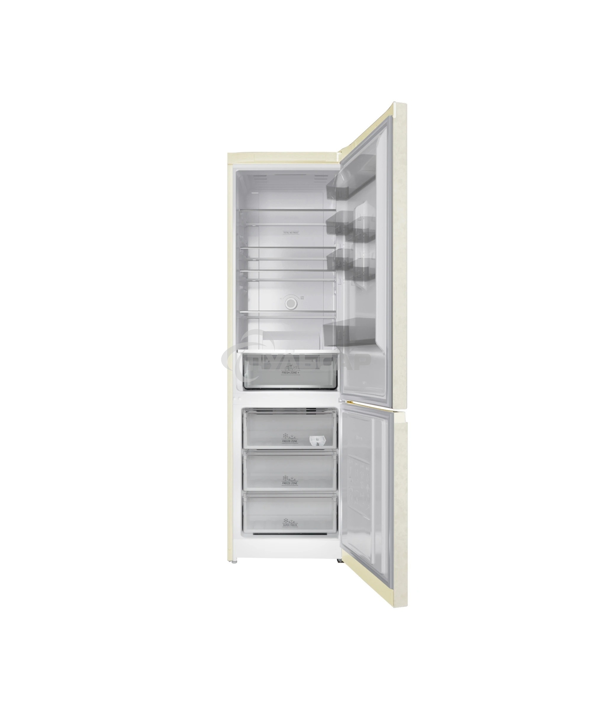 Холодильник Hotpoint HT 6200 AB бежевый двухкамерный 240/83л морозилка снизу, No Frost