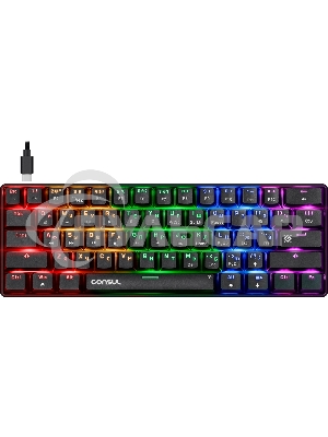 Клавиатура проводная Defender Consul GK-220 RU, USB, черный