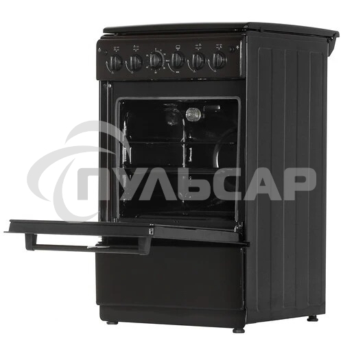 Плита газовая Cezaris ПГ 2150-11 коричневый, конфорок 4 шт, духовка 43 л, 51 см x 85 см x 55 см