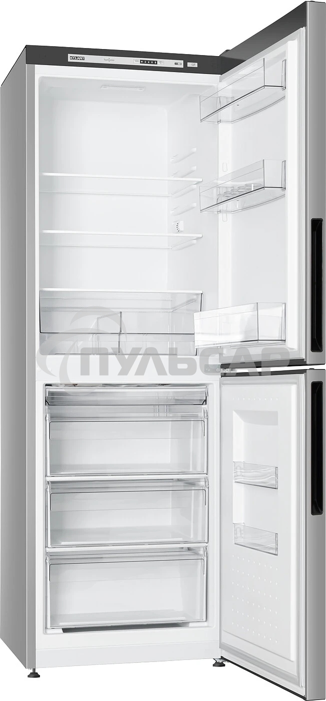 Холодильник Atlant 4612-181 серебристый двухкамерный 182/119л морозилка снизу