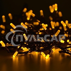 Гирлянда светод. Funray Лучики, SE-BEAM-110Y, 10М, 100LED, желтый, темно-зел. шн. 0,7м, контр.