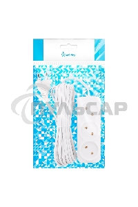 Удлинитель 3 гнезда 5 метров 6А/1,35кВт без заземления ШВВП 2х0,75 (SBE-10-3-05-F)