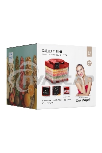 Сушилка для овощей и фруктов Galaxy Line GL 2630, красный, с электронным управлением, 450 Вт