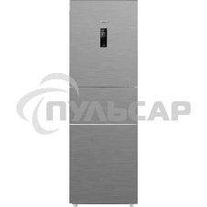 Холодильник Hyundai CM30073F нержавеющая сталь трехкамерный 137/81 л морозилка снизу, No Frost, Side by Side