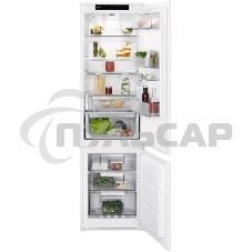 Встраиваемый холодильник Electrolux LNS9TE19S белый, двухкамерный 213/61л, морозилка снизу, No Frost