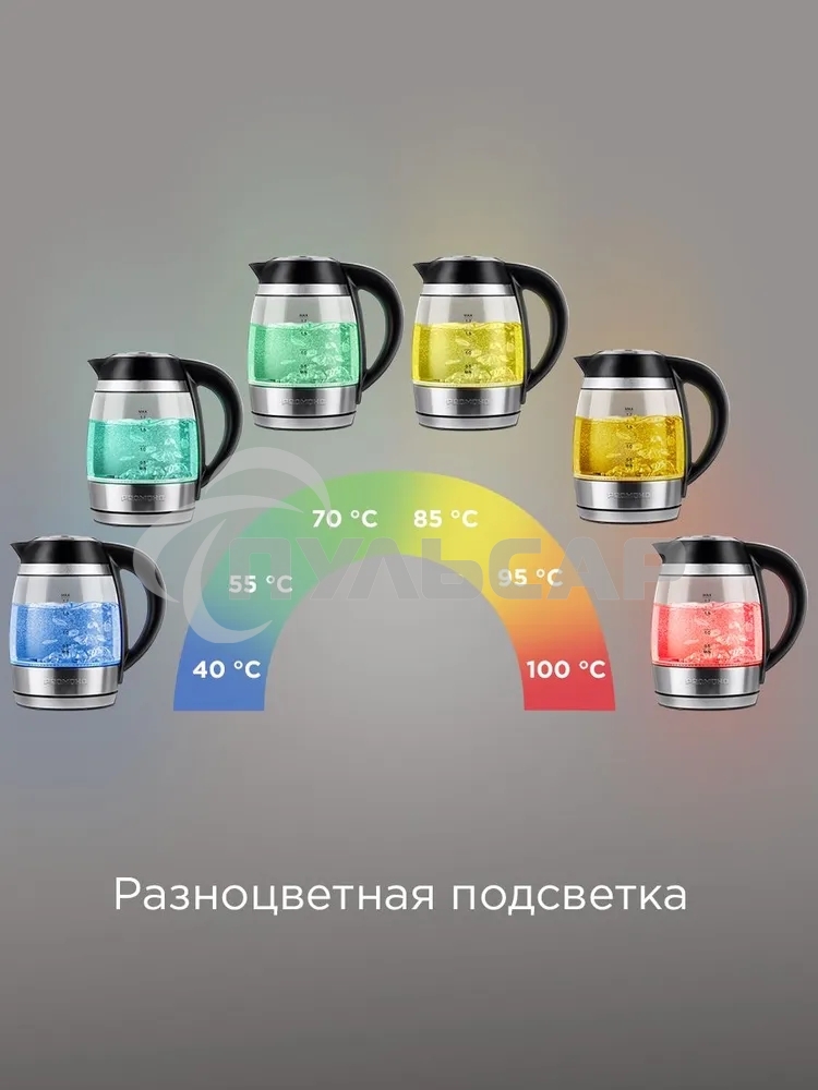 Чайник электрический умный Redmond SkyKettle KG-230S черный/хром