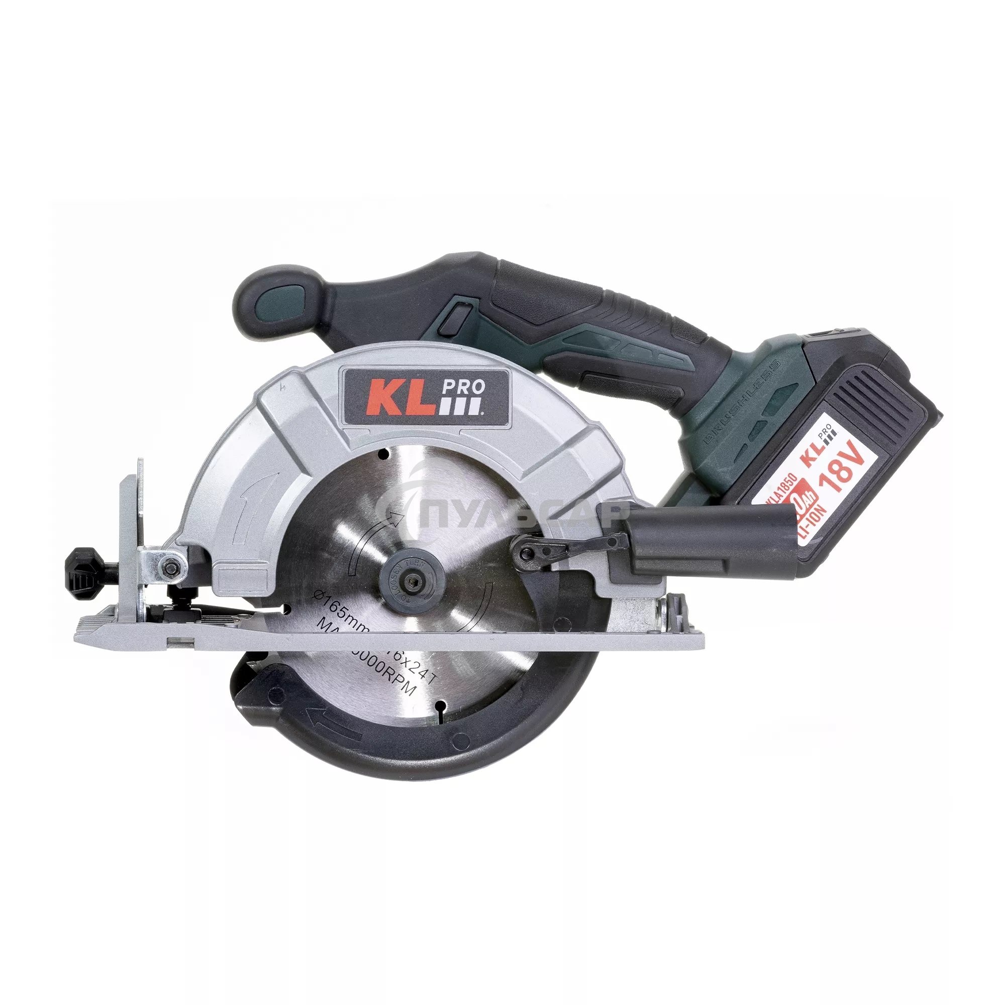 Профессиональная пила циркулярная бесщеточная KLPRO KLDAT18B-50 (18 В / 5,0 А·ч)