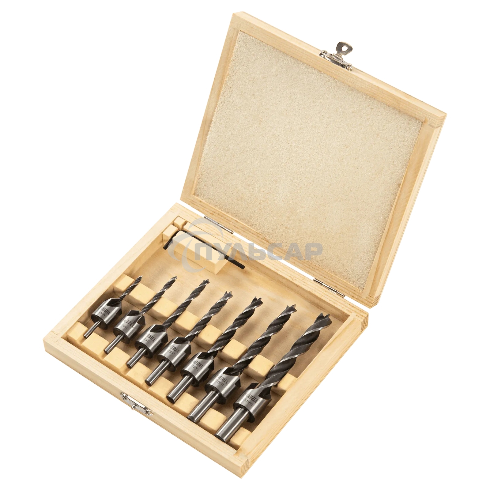 Набор сверл зенкеров Denzel по дереву, 3-10 мм, 7 шт