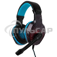 Наушники с микрофоном Oklick ZEUS HS-L400G черно-синие 1.8м мониторы оголовье (NO-3000 LED)