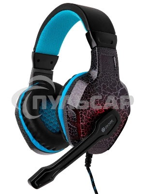 Наушники с микрофоном Oklick ZEUS HS-L400G черно-синие 1.8м мониторы оголовье (NO-3000 LED)