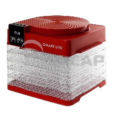 Сушилка для овощей и фруктов Galaxy Line GL 2630, красный, с электронным управлением, 450 Вт