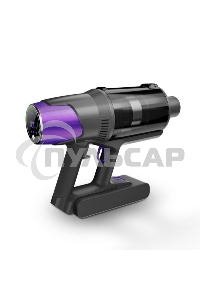 Пылесос вертикальный Centek CT-2572 фиолетовый/черный, питание от аккумулятора, 230 Вт, уборка сухая, пылесборник 1.2 л, работа от АКБ max 90 мин