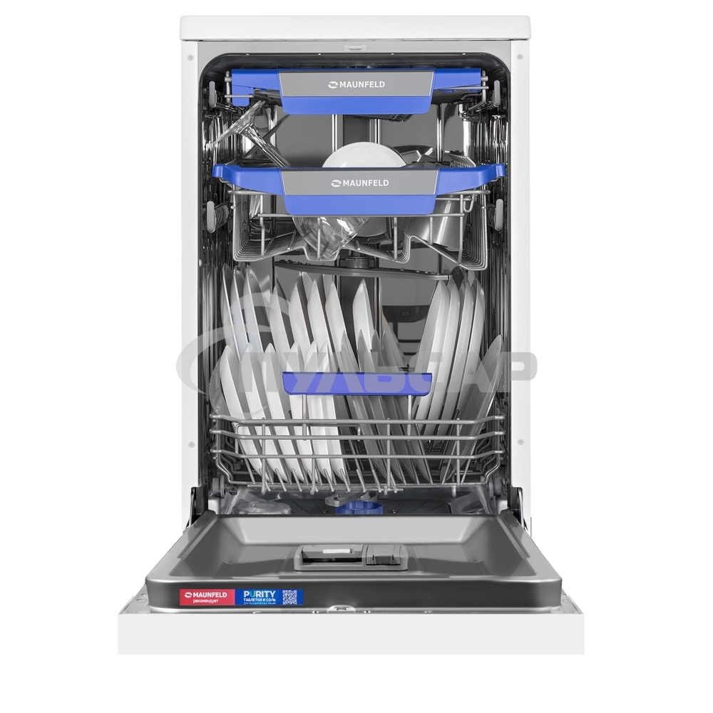 Посудомоечная машина MAUNFELD MWF45331W Inverter, белый, 45 см, 10 компл., 44 дБ, класс A+++