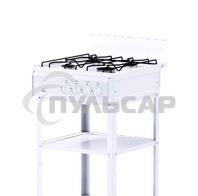 Плита газовая Flama AVG 1402 W белый,щиток, конфорок 4 шт, духовка 50 л, 50 см x 85 см x 58 см