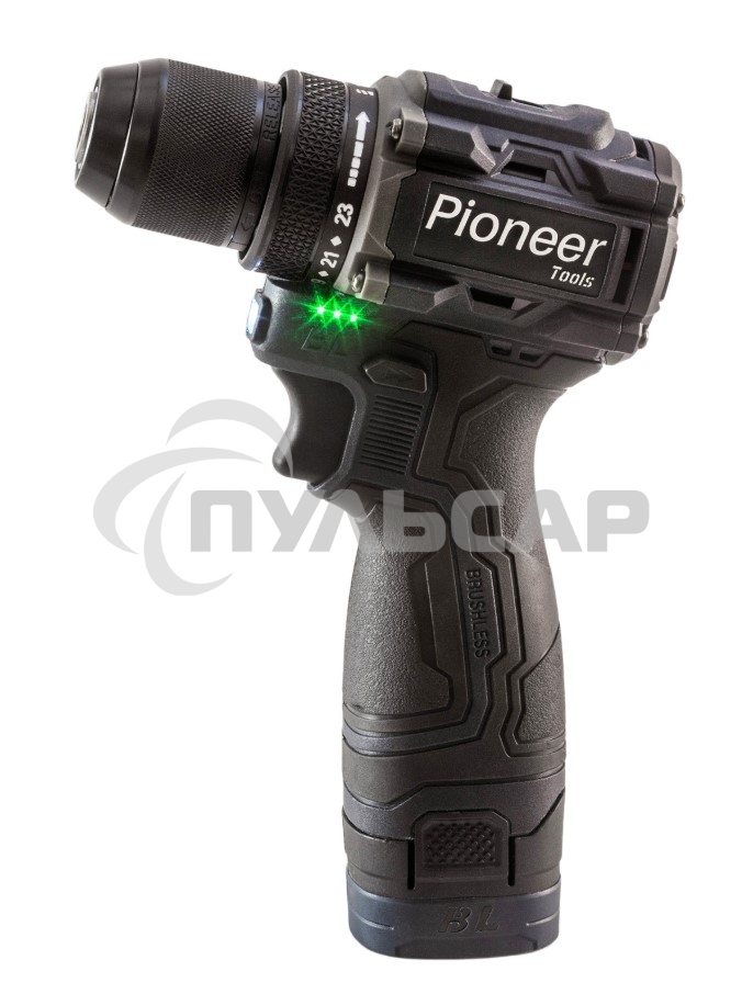 Дрель-шуруповерт Pioneer CD-E1602BL-01, Аккумуляторная, 16,8В, 2 АКБ, Кейс