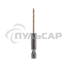 Сверло по металлу Kranz KR-91-5500 2мм Р6М5 ТИТАН шестигранный хвостовик DIN 338 (уп.1шт)