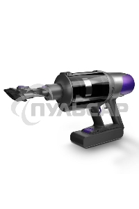 Пылесос вертикальный Centek CT-2572 фиолетовый/черный, питание от аккумулятора, 230 Вт, уборка сухая, пылесборник 1.2 л, работа от АКБ max 90 мин