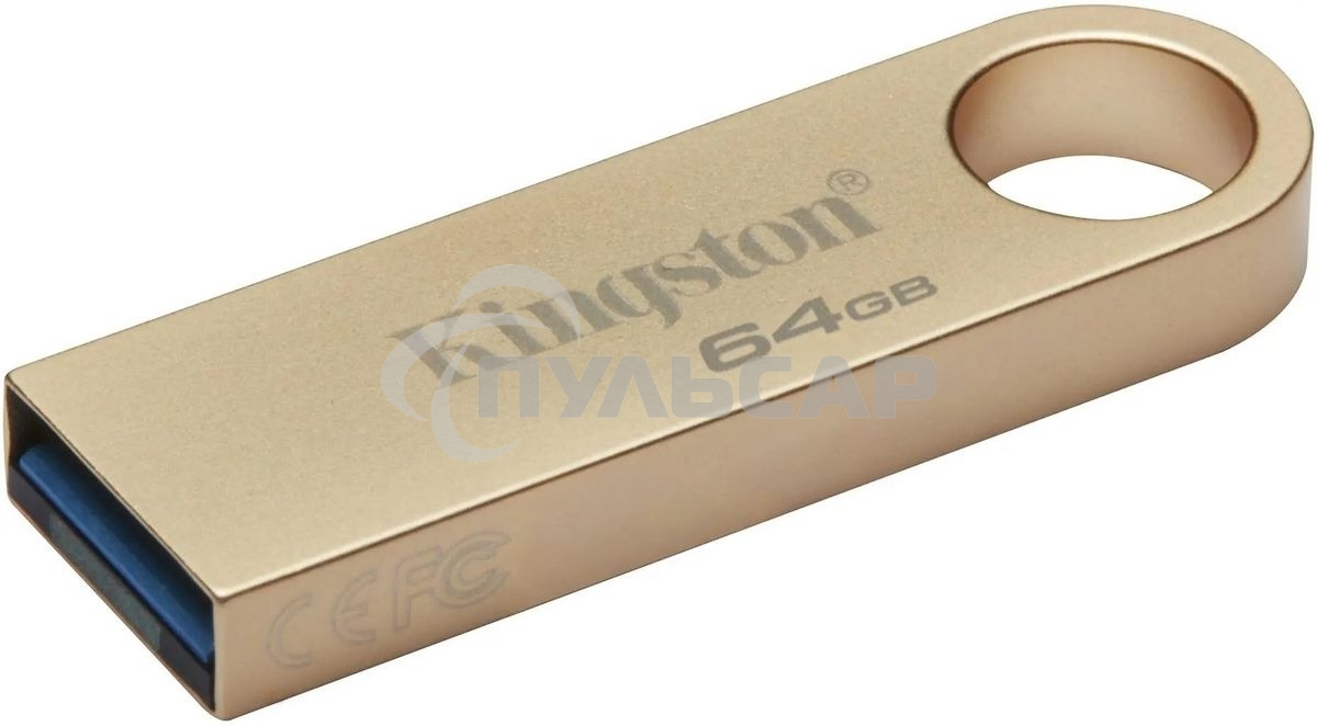 Флешка USB Kingston 64 Gb DataTraveler SE9 DTSE9G3/64 Gb USB 3.0 золотистый