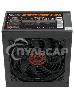 Блок питания Ginzzu SB450, 450Вт, 120мм, черный