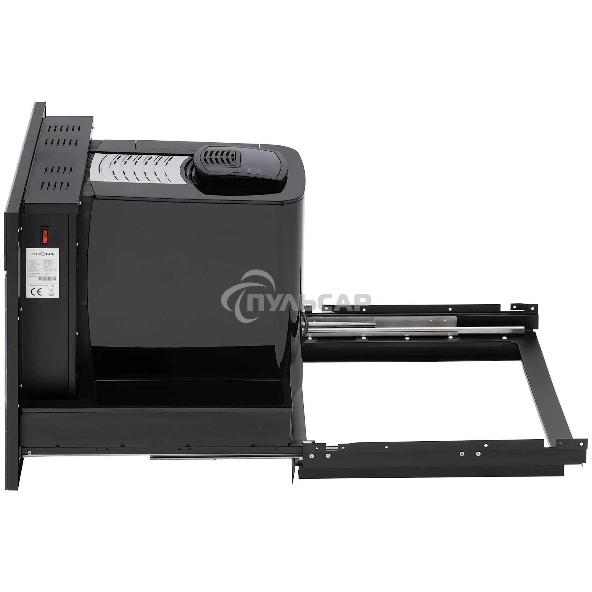 Кофемашина автоматическая встраиваемая Krona ONYX 45H coffee BL/BL черный, исп. кофе - молотый / зерновой, 1,8 л, 1500 Вт