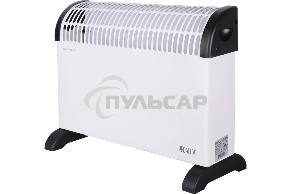 Конвектор Ресанта ОК-2000С белый, 2000 Вт, 25 м2, термостат