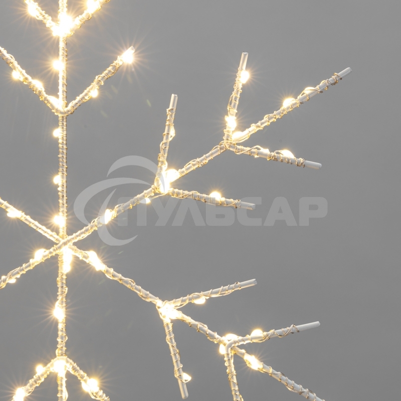 Светодиодная подвесная фигура Neon-night Снежинка на металлическом каркасе, цвет теплый белый